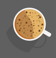 Vector illustration of coffee or milk tea