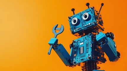 Friendly Robot with Wrench