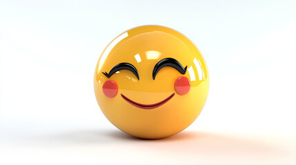 Fototapeta premium Winking face three dimensional emoji isolated on white background