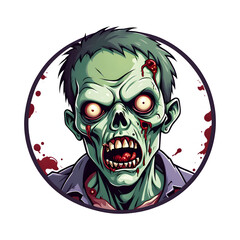 Fototapeta premium Zombie PNG transparent background