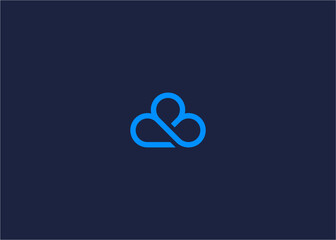 letter b with cloud logo icon design vector design template inspiration © Dar Wan 