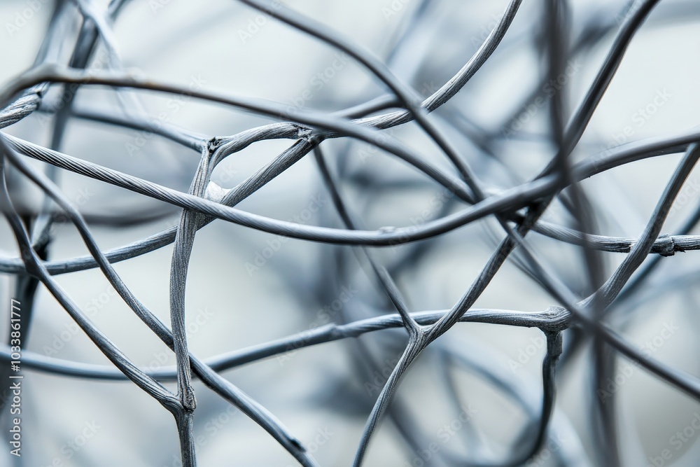 Leinwandbilder an abstract image displaying a tangle of wires intricately woven together, forming a complex network