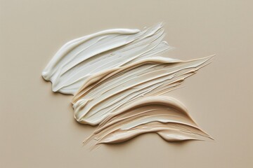 Cosmetic skincare smears cream pattern dessert.