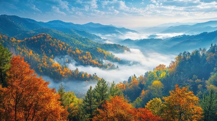 Fototapeta premium Enchanting Forested Mountain Range