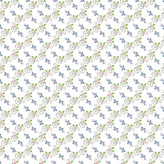 Christmas Florals And Snowflakes Seamless Vector Pattern Design