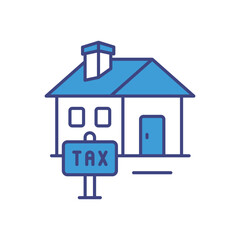 Property Tax vector icon stock illustration