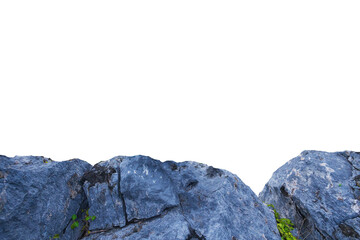 Rock Cliff Edge: A stunning image of a rugged rock cliff edge, with its rough texture and natural beauty, isolated against a clean white background.
