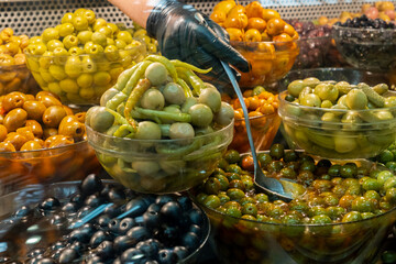 olives marinated in different ways