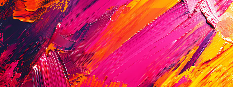 Abstract color palette featuring vibrant shades of pink, orange, and purple, creating a dynamic and energetic composition.