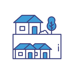 Neighborhood vector icon stock illustration