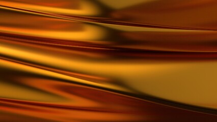 An elegant and modern 3D rendering of an abstract background featuring a metallic gold twisted gentle curve, exuding a sense of luxury.
