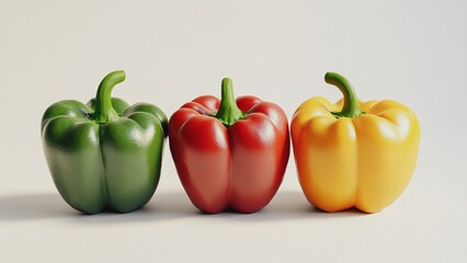 red yellow and green peppers