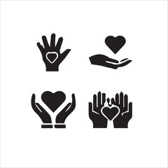 Care vector icon set 