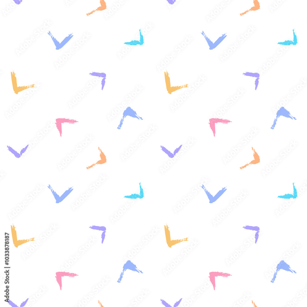 Aufkleber vector abstract birds pattern. seamless colorful brush stroke background. swoosh print in pink, purp