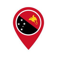 Papua New Guinea flag location icon