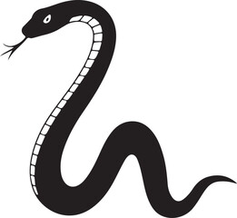 Snake silhouette set. Isolated snake silhouette on white background.