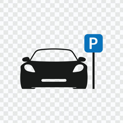Car Parking Icon Set | Vector Signs for Parking Areas and Navigation