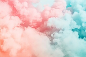 Fototapeta premium This abstract art piece captures a soft interplay of pastel smoke swirls, merging to craft a mesmerizing and visually captivating experience for viewers.