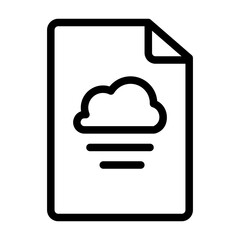 Cloud file outline icon