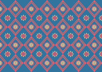 Patterns of triangles and squares combine to form a colorful picture vector 