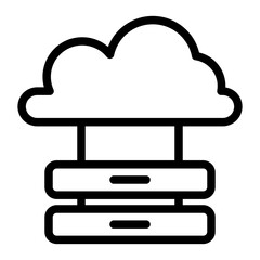 cloud computing outline icon