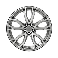 Obraz premium Silver rim from a car on a white background, transparent