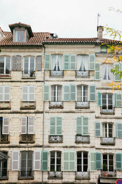Building facades in Bayonne France