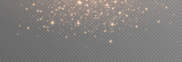 Vector gold dust. Gold dust or glowing particles on an isolated transparent background. Christmas magic dust. Golden or sparkling dust png.