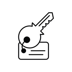 Key vector icon stock illustration