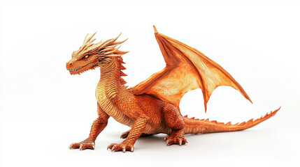 Fototapeta premium dragon on white background