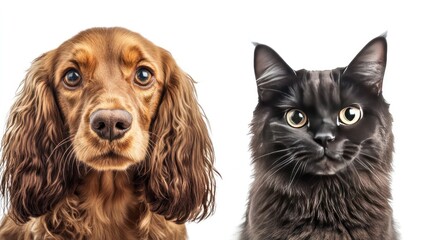 charming portrait featuring a Russian Spaniel with its lush