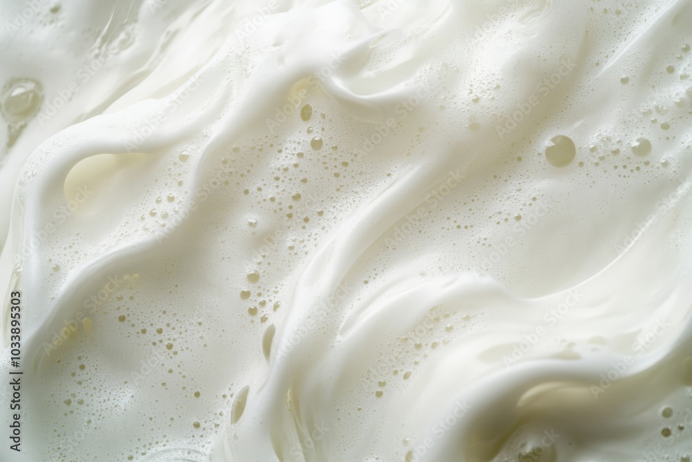 Aufkleber The image reveals smooth, white textures with subtle curves and bubbles, creating abstract shapes that convey a calming and peaceful ambiance reminiscent of tranquility.