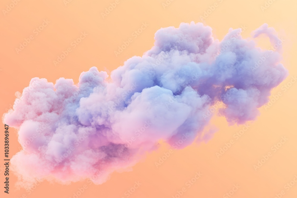 Aufkleber a captivating cloudscape with dreamy pastel hues, showcasing soft transitions between colors, evokin