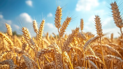 Fototapeta premium Beautiful Wheat Field, Generative AI