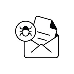 Email bug vector icon