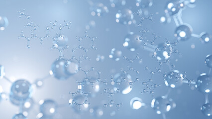 substance p molecular structure 3d, undecapeptide, structural chemical formula view from a microscope