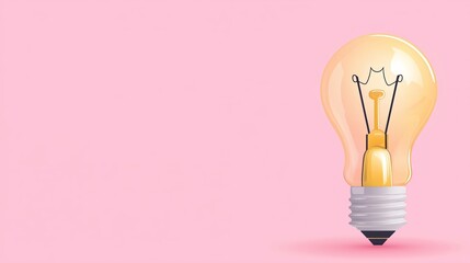 Business innovation, lightbulb and creative thinking, flat design illustration