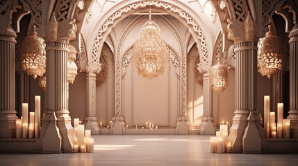 Arabic gold arch with light effect
