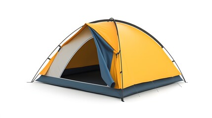 tourist tent isolated on white. 