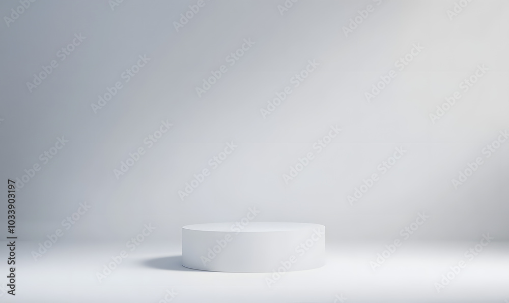 Wall mural abstract pastel gray color and gradient white light background in studio table backdrops display pro