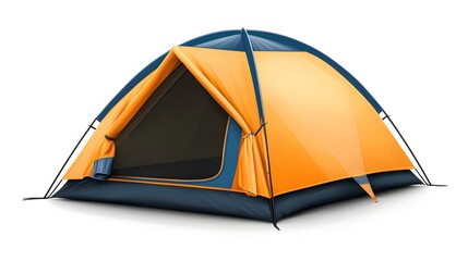 tourist tent isolated on white. 