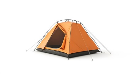 tourist tent isolated on white. 