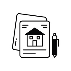 Property Contract vector icon stock illustration