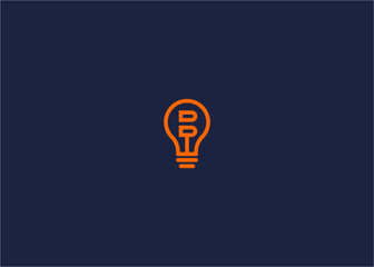 Letter b with bulb logo icon design vector design template inspiration