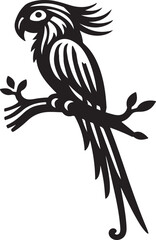 parrot vector style illustration image