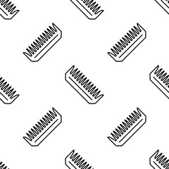 Comb cartoon doodle seamless pattern, Vector.