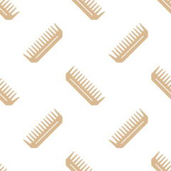 Comb cartoon seamless pattern, Vector.