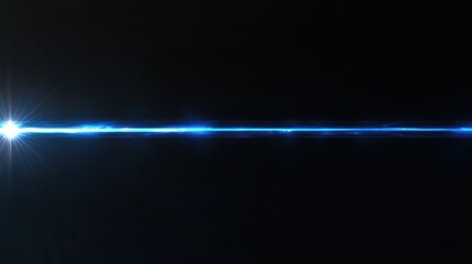 Blue Light Beam in a Dark Background