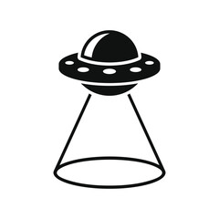 UFO Icon on White Background. Vector