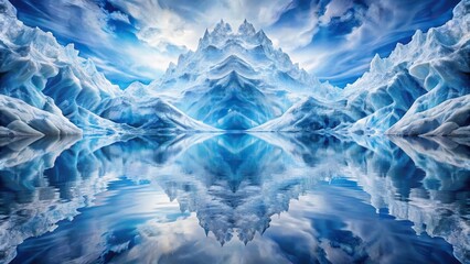 Obraz premium Abstract painting depicting ice and water